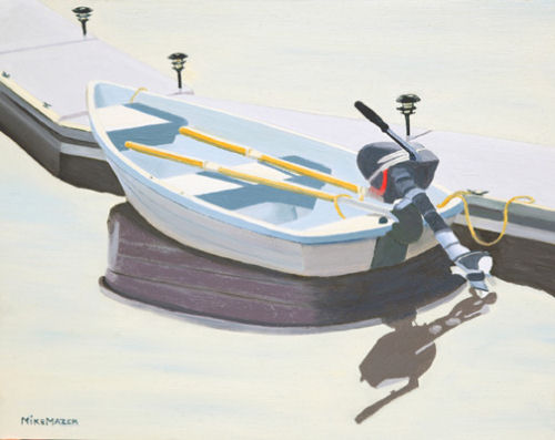 "Dinghy with oars, Aucoot Cove"